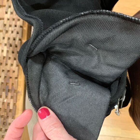 Chetta B VTG 80s Dolman Dress Wool Skirt Red Tartan Plaid Black L/S Top Size 10 - Picture 7 of 9